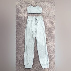 Gray two piece outfit